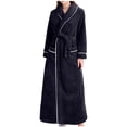 thumbnail image 1 of AherBiu Women's Robes Plush Warm Soft Long Robe Fleece Winter Party Housecoat Bathrobe with Pockets, 1 of 3