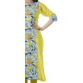 thumbnail image 3 of Moomaya Kurtis Droits Imprimés pour Femmes, Col en V, Manches Retroussables, Kurta Tunique, 3 of 6
