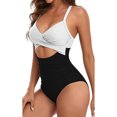 thumbnail image 2 of Innerwin Maillot de Bain Dégradé pour Femmes Surf Manches Longues Dos Nu une Pièce Noir + Blanc m, 2 of 4
