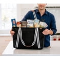 thumbnail image 2 of CleverMade Collapsible CarryAll Tote, Black (Pack of 2), 2 of 6