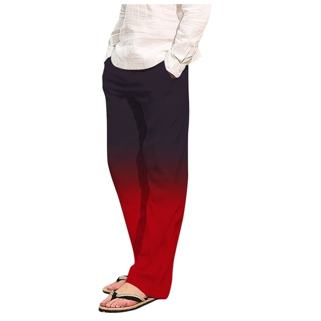 RXIRUCGD Mode Pantalon de Pyjama Décontracté à Carreaux pour Hommes, Rouge, Taille : m