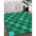 thumbnail image 3 of Ahgly Company Tapis d'Intérieur Lavable en Machine Carré Vert Forêt Transitionnel, 3 Pieds Carré, 3 of 7