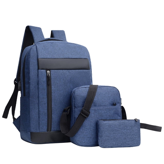 Suncoda Backpack Backpack, Backpack Three Piece Set, Large Capacity USB Student Backpack, Suitable for School and Outdoor Travel, Computer Bag for Men and Women with Large Capacity