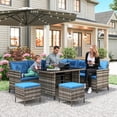 thumbnail image 2 of Outsunny 6 Pieces Patio Dining Set Wicker Outdoor Furniture Set, 2 of 10