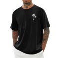 thumbnail image 1 of Birdeem Chemises pour Hommes Hommes Imprimé Col Rond Décontracté Mode Manches Courtes Blouses Col Rond Chemises, 1 of 1
