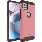 Phone Case for Motorola One 5G ACE (2021), TUDIA [Merge] Military Grade Dual Layer Shockproof Slim Tough Non-Slip Heavy Duty Case Cover (Smokey Pink)