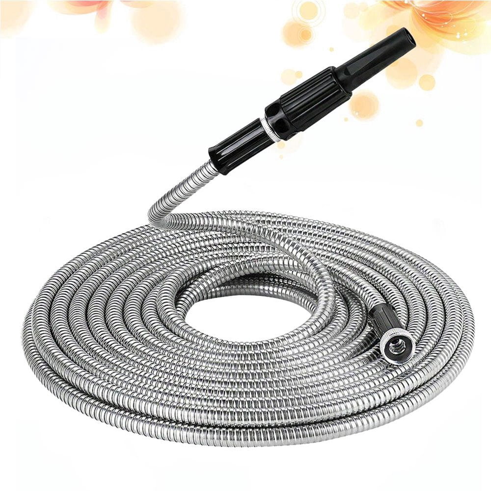 AMERTEER 1Pcs 25Ft Silver Garden Hose for Watering and -resistant