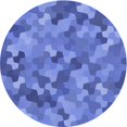thumbnail image 1 of Ahgly Company Tapis d'Intérieur Lavables en Machine, Ronds de Transition Bleu Ciel, Ronds de 6', 1 of 7