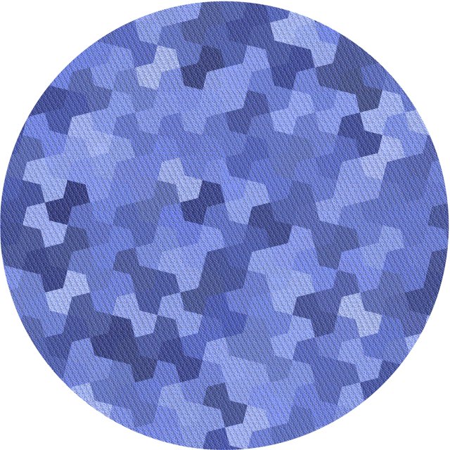 Ahgly Company Tapis d'Intérieur Lavables en Machine, Ronds de Transition Bleu Ciel, Ronds de 6'