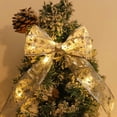thumbnail image 1 of ZZkhGO LED Ribbon Christmas Lights, Battery Operated Bow String Lights, DIY Lace Holiday Tree Ornaments for Indoor Outdoor, 1 of 2