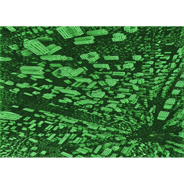 Ahgly Company Machine Washable Indoor Rectangle Transitional Deep Emerald Green Area Rugs, 2' x 4'