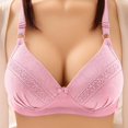 thumbnail image 1 of VEKDONE Middle Aged And Elderly Bras Without Steel Rings Large Size Underwear Front Button Style Bra Comfortable Bra Pink 42, 1 of 2