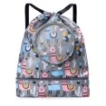 thumbnail image 1 of Drawstring Oxford Swim Backpack Water-Resistant Wet Separation Colorful Cute Animal Print Pvc Storage Bag Gifts For Boy Girl Children, 1 of 12