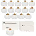 thumbnail image 1 of Uxcell Pumpkin Place Card Holder, 15 Pcs Thanksgiving Fall Name Card Holder, White, 1 of 4