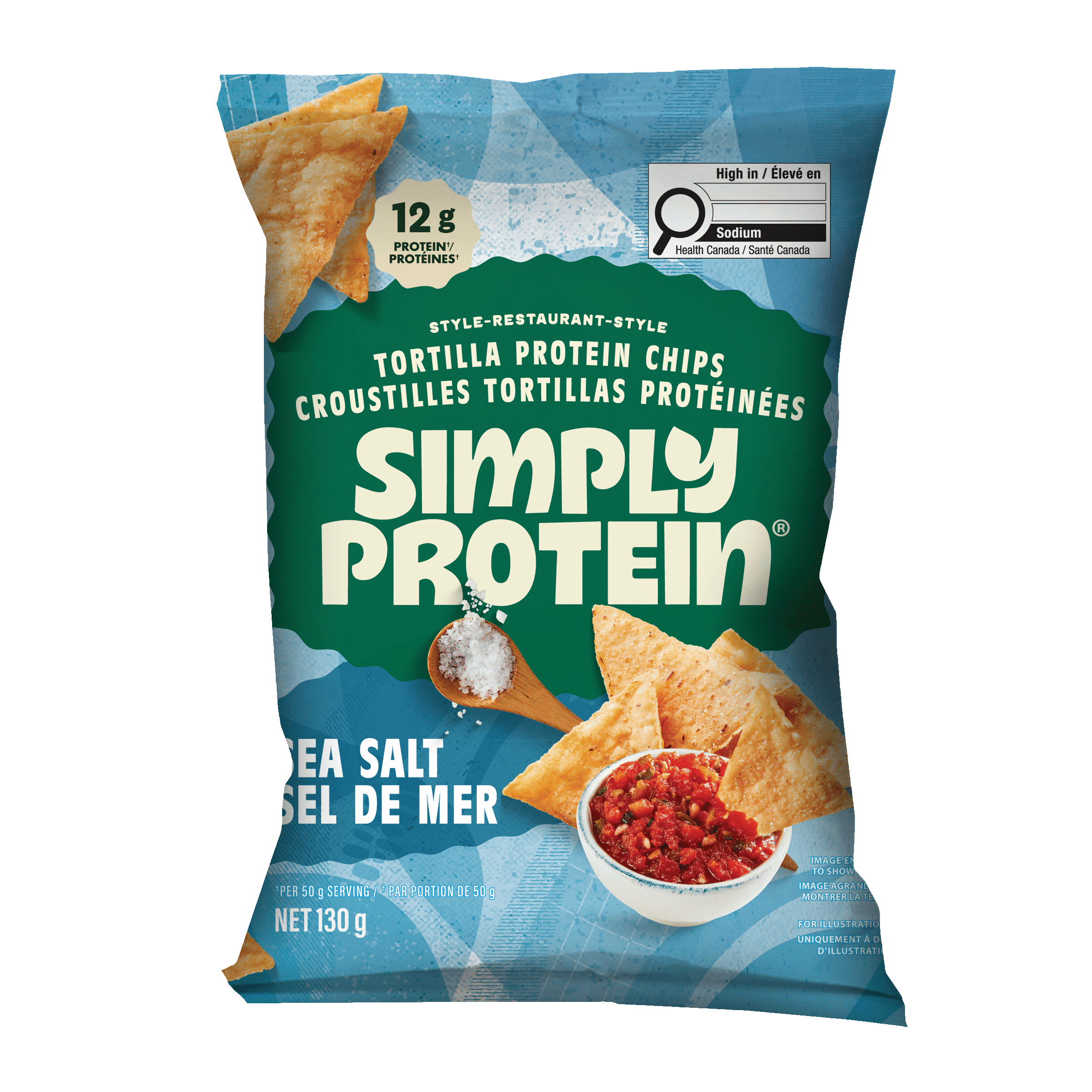 SimplyProtein Tortilla Protein Chips Sea Salt 130g