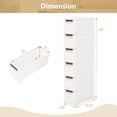 thumbnail image 3 of Gymax 6-Drawer Narrow Rolling Storage Cabinet w/ Pull Handles Built-in Wheels, 3 of 9