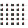 thumbnail image 1 of 100Pcs LED Plastic Holder Dual‑Hole Black Square 90 Degree Curved Base with Red Green Light 3mm, 1 of 14