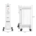 thumbnail image 4 of Costway 1500W Electric Indoor Oil Heater W/3 Heat Settings & Safe Protection for Home, 4 of 10