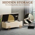 thumbnail image 4 of HOMCOM Storage Ottoman Bench, Flip-Top Bedroom Bench, 18.5 Gallons, Beige, 4 of 10