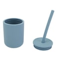 thumbnail image 3 of Baby Silicone Cup, 210ml Baby Silicone Cup Reusable Splashproof Leakproof Non Slip Handle Toddler Silicone Training Cup With Straw, 3 of 8