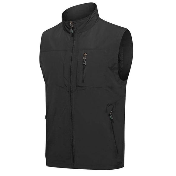 zanvin Fall Jacket For Her ,Birthday Gifts,Men's Thin Sports Multi-bag Casual Quick-drying Loose Vest Mountaineering Tooling Outdoor Vest Jackets,Black,XL