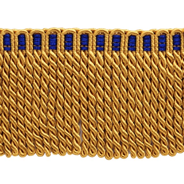 Bordure à Franges en Lingot de 3 Pouces de Long, Style# DB3 - Or avec Tête Bleue C4T (Vendu au Yard)