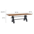 thumbnail image 3 of Modway Genuine 96" Adjustable Height Wood Dining/Conference Table in Natural, 3 of 16