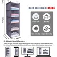 thumbnail image 3 of PIPETPET Organiseurs et Rangement Suspendus en Oxford à 5 Tablettes pour Garde-Robe, Organiseur de Rangement Pliable pour Garde-Robe, pour Garde-Robe de VR et Camping, Organiseur Suspendu pour Chaussures Jouets Vêtements de Bébé, 3 of 5