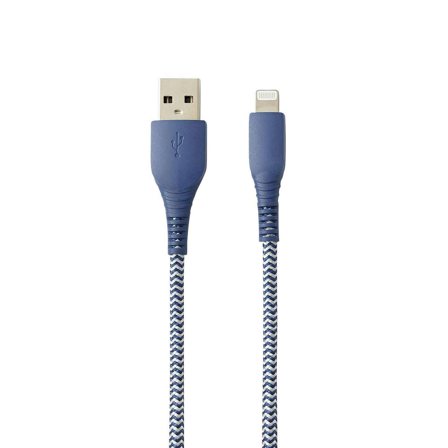 blackweb 3 FT Lightning to USB-A Charge and Sync Cable with Durable Braided Cord