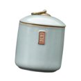 thumbnail image 4 of Luzkey Ceramic Tea Storage Jar Container Case Table Centerpiece Tank Home Decor Tea Canister with Airtight Lid for Candy Nuts Pantry White, 4 of 8