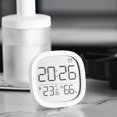 thumbnail image 1 of EGNMCR Halloween Ornaments LCD Screen Concise Clock Multifunctional Temperature Electronic Clock Humidity Electronic Clock Magnetic Suction Alarm Clock Slim Electronic Alarm Clock Alarm clock, 1 of 6