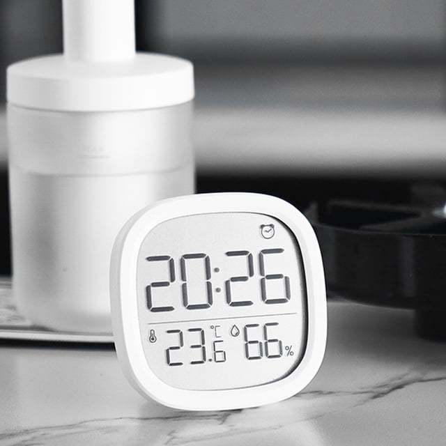 EGNMCR Halloween Ornaments LCD Screen Concise Clock Multifunctional Temperature Electronic Clock Humidity Electronic Clock Magnetic Suction Alarm Clock Slim Electronic Alarm Clock Alarm clock