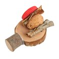 thumbnail image 2 of Bird Cage Perch Platform, Natural Bite Resistant Round Wooden Stand Platform Nutritious  For Birds S, 2 of 8