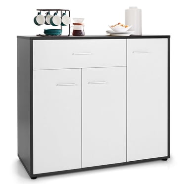 Gymax Buffet Bahut à 3 Portes Armoire de Rangement de Cuisine Console Placard avec Tiroir