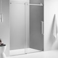 thumbnail image 1 of Serene Valley 72 x 74 In Square Rail Frameless Sliding Shower Door, Chrome, 1 of 7