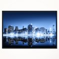 thumbnail image 1 of Design Art Nuit À New York En Miroir  Sur Toile Encadrée, 1 of 5