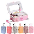 thumbnail image 2 of Suitcase Style Music Box Jewelry Storage Box Rotating Ballerina Girl for Kid Toys Gift(Red), 2 of 7