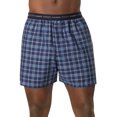 thumbnail image 1 of Hanes Men`s Yarn Dyed Plaid Boxers, XL, Assorted Blue Plaid, 1 of 5