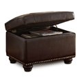thumbnail image 1 of Designs4Comfort Ottoman de Rangement 5th Avenue en Cuir Synthétique Espresso, 1 of 4