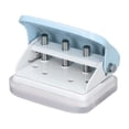 thumbnail image 4 of Hole Punch, Handheld Hole Puncher Quick Positioning Metal Paint Body Antislip Stability Small Exquisite Comfortable Grip  For Office For School For Document Light Blue,White,Pastel, 4 of 8