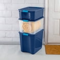 thumbnail image 4 of Sterilite Latch & Carry 18 Gallon Plastic Stacking Storage Tote, 12 Pack, 4 of 6
