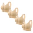 thumbnail image 1 of Timegard Wireless Bras for Women 4pc Front Closure Full Support Wide Strap Breathable Comfy Daily Bras, 1 of 2