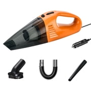 RRJ Car Vacuum Cleaner, Handheld Wired Rechargeable Strong Suction Portable Cleaner, Small Car and Home Use Vacuum with Brush Nozzle for Auto Interior Upholstery Carpet Cleaning