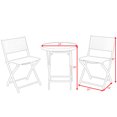 thumbnail image 3 of Costway Ensemble Bistro Pliant 3 Pcs Table et Chaises Jardin Cour Arrière Patio Rouge, 3 of 6