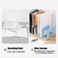 thumbnail image 4 of RKSTN Bibliothèque en Plastique Support de Livres Grande Bibliothèque Support de Livres Bibliothèque pour Étudiant Baffle de Rangement de Bureau Bibliothèque de Bureau Bibliothèque, 4 of 5