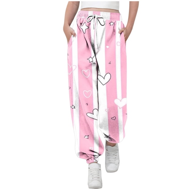 Pants for Boys, Printed Elastic Waist Drawstring Pocket Full Length, Kids Pants
