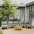 thumbnail image 1 of vidaXL 8 Piece Garden Lounge Set with Cushion Solid Acacia Wood, 1 of 5