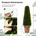thumbnail image 3 of Costway 3 FT Artificial Boxwood Topiary Tree Potted Fake Tree Indoor & Outdoor Faux Tree, 3 of 10