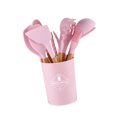 thumbnail image 3 of Set Kitchenware Kit Silicone Cookware Set Wood Handle Non Stick  with Container, 3 of 5