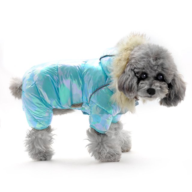 TopLLC Pet clothes Colorful caped four-legged sweater Button pet clothes